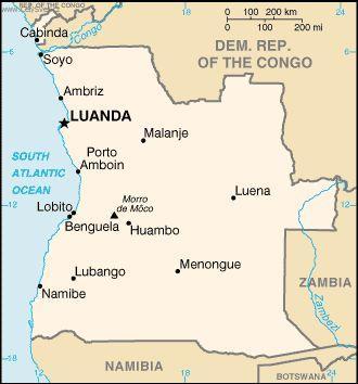 Foto: Angola-politick� mapa