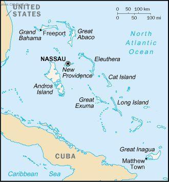 Foto: Bahamy-politick� mapa