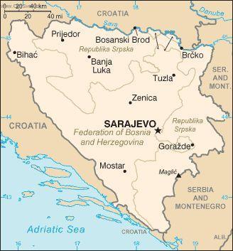 Foto: Bosna a Hercegovina-politick� mapa